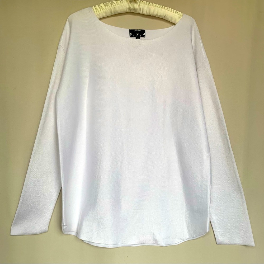 Lord & Taylor White Long Sleeve Top